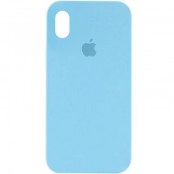 Чехол Silicone Case Full Protective (AA) для iPhone X (5.8") / XS (5.8"), Бирюзовый / Swimming pool