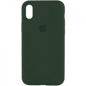Чохол Silicone Case Full Protective (AA) для Apple iPhone X (5.8") / XS (5.8"), Зелений / Cyprus Green