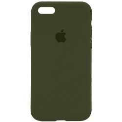 Чехол Silicone Case Full Protective (AA) для Apple iPhone SE 2 / 3 (2020 / 2022) / iPhone 8 / iPhone 7, Зеленый/Dark Olive