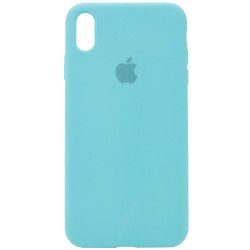 Чехол Silicone Case Full Protective (AA) Apple iPhone XS Max (6.5"), Бирюзовый / Marine Green