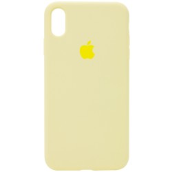 Чехол Silicone Case Full Protective (AA) для Apple iPhone XS Max (6.5"), Желтый / Mellow Yellow
