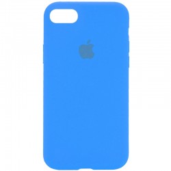 Чехол Silicone Case Full Protective (AA) для iPhone SE 2 / 3 (2020 / 2022) / iPhone 8 / iPhone 7, Голубой/Blue