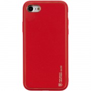 Кожаный чехол Xshield для Apple iPhone SE 2 / 3 (2020 / 2022) / iPhone 8 / iPhone 7, Красный / Red