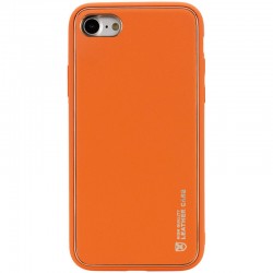Кожаный чехол Xshield для Apple iPhone SE 2 / 3 (2020 / 2022) / iPhone 8 / iPhone 7, Оранжевый / Apricot