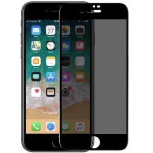 Захисне скло антишпигун для iPhone 7 / 8 / SE (2020) (4.7") - Privacy 5D Matte (full glue) (тех.пак), Чорний