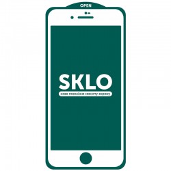 Захисне скло для iPhone SE 2 / 3 (2020 / 2022) / iPhone 8 / iPhone 7 - SKLO 5D (full glue) (тех.пак), Білий