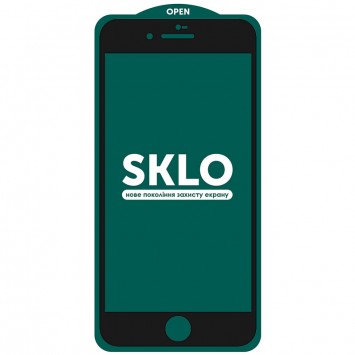 Захисне скло для iPhone SE 2 / 3 (2020 / 2022) / iPhone 8 / iPhone 7 - SKLO 5D (full glue) (тех.пак), Чорний