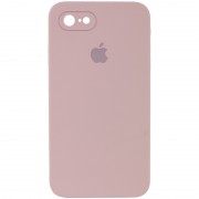 Чехол Silicone Case Square Full Camera Protective (AA) для Apple iPhone SE 2 / 3 (2020 / 2022) / iPhone 8 / iPhone 7, Розовый / Pink Sand