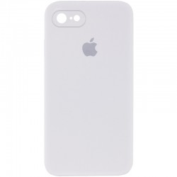 Чехол Silicone Case Square Full Camera Protective (AA) для Apple iPhone SE 2 / 3 (2020 / 2022) / iPhone 8 / iPhone 7, Белый/White