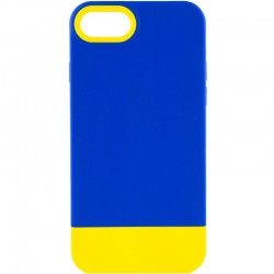 Чехол TPU+PC Bichromatic для Apple iPhone SE 2 / 3 (2020 / 2022) / iPhone 8 / iPhone 7, Navy Blue/Yellow