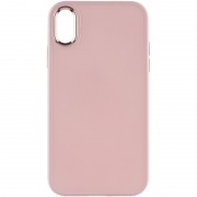 TPU чохол Bonbon Metal Style для Apple iPhone XS Max (6.5"), Рожевий / Light pink
