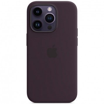 Фиолетовый силиконовый чехол Elderberry для iPhone 14 Pro с полной защитой (AA)