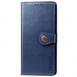 Кожаный чехол книга GETMAN Gallant (PU) для Samsung Galaxy A11, Синий