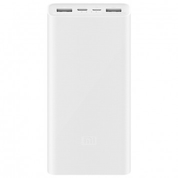 Портативний зарядний пристрій Xiaomi Mi Power Bank 3 20000mAh (2USB+Type-C) (PLM18ZM/VXN4258CN), Білий