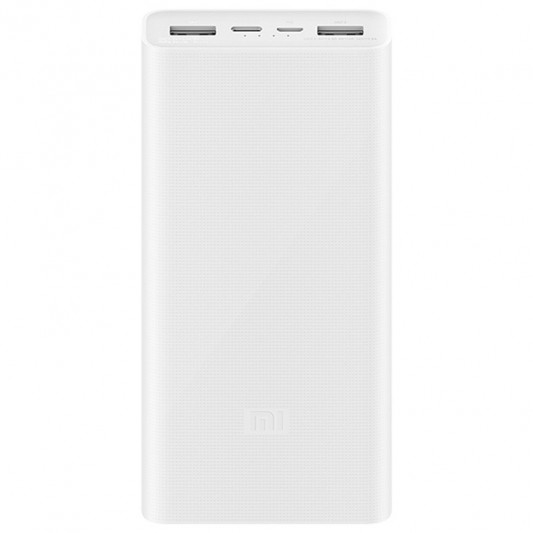 Портативний зарядний пристрій Xiaomi Mi Power Bank 3 20000mAh (2USB+Type-C) (PLM18ZM/VXN4258CN), Білий