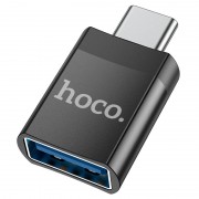Переходник Hoco UA17 Type-C Male to USB Female USB3.0, Черный