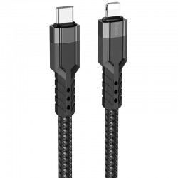 Дата кабель Hoco U110 charging data sync Type-C to Lightning (1.2 m), Черный