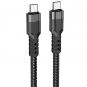 Дата кабель Hoco U110 charging data sync Type-C to Type-C 60W (1.2 m), Чорний