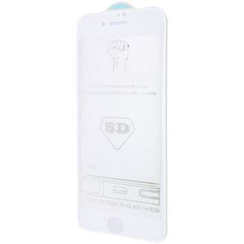 Защитное стекло iPhone 7 plus / 8 plus (5.5") - 5D Hard (full glue) (тех.пак), Белый