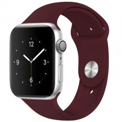 Силиконовый ремешок для Apple Watch Sport Band 42/44/45/49 (S/M&M/L) 3pcs, Бордовый/Dark Plum