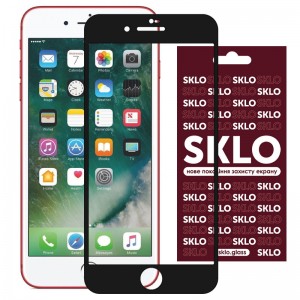Захисне скло iPhone 7 plus / 8 plus (5.5") - SKLO 3D (full glue), Чорний