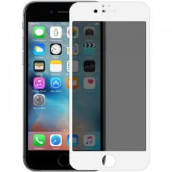 Захисне скло анштишпигун для iPhone 7 plus / 8 plus (5.5") Privacy 5D (full glue) (тех.пак), Білий