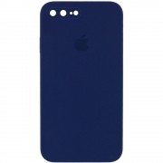 Чохол для iPhone 7 plus / 8 plus (5.5") - Silicone Case Square Full Camera Protective (AA), Темно-синій / Midnight blue
