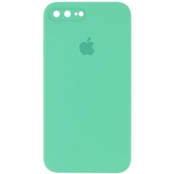 Чехол для iPhone 7 plus / 8 plus (5.5") - Silicone Case Square Full Camera Protective (AA), Зеленый / Spearmint