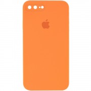 Чохол для iPhone 7 plus / 8 plus (5.5") - Silicone Case Square Full Camera Protective (AA), Помаранчевий / Papaya
