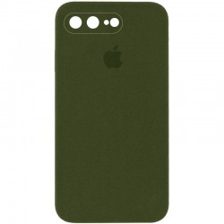 Чохол для iPhone 7 plus / 8 plus (5.5") - Silicone Case Square Full Camera Protective (AA), Зелений / Dark Olive