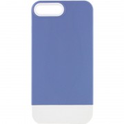 Чехол для iPhone 7 plus / 8 plus (5.5") - TPU+PC Bichromatic, Blue/White