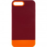 Чохол для iPhone 7 plus / 8 plus (5.5") - TPU+PC Bichromatic, Brown burgundy / Orange