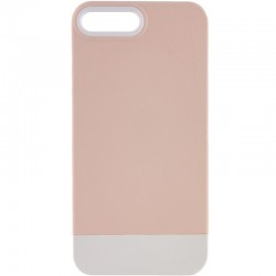 Чехол для iPhone 7 plus / 8 plus (5.5") - TPU+PC Bichromatic, Grey-beige/White