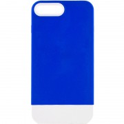 Чехол для iPhone 7 plus / 8 plus (5.5") - TPU+PC Bichromatic, Navy Blue / White
