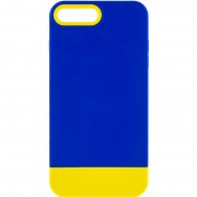 Чехол для iPhone 7 plus / 8 plus (5.5") - TPU+PC Bichromatic, Navy Blue / Yellow