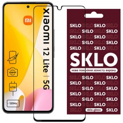 Защитное стекло SKLO 3D (full glue) для Xiaomi 12 Lite, Черный
