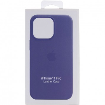 Шкіряний чохол для Apple iPhone 11 (6.1"") - Leather Case (AA Plus) Elegant purple - Чохли для iPhone 11 - зображення 5 