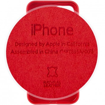 Шкіряний чохол для Apple iPhone 11 (6.1"") - Leather Case (AA Plus) Crimson - Чохли для iPhone 11 - зображення 5 
