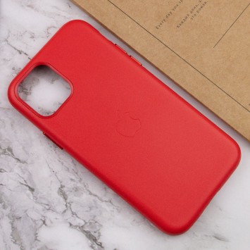 Шкіряний чохол для Apple iPhone 11 (6.1"") - Leather Case (AA Plus) Crimson - Чохли для iPhone 11 - зображення 6 