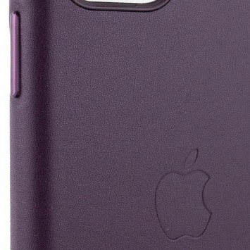 Шкіряний чохол для Apple iPhone 11 (6.1"") - Leather Case (AA Plus) Dark Cherry - Чохли для iPhone 11 - зображення 2 