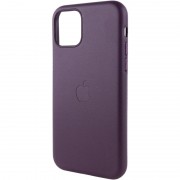 Шкіряний чохол для Apple iPhone 11 (6.1"") - Leather Case (AA Plus) Dark Cherry