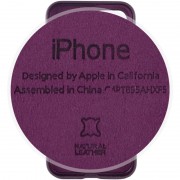 Шкіряний чохол для Apple iPhone 11 (6.1"") - Leather Case (AA Plus) Dark Cherry