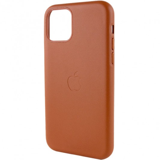 Шкіряний чохол для Apple iPhone 11 (6.1"") - Leather Case (AA Plus) Saddle Brown - зображення 3 
