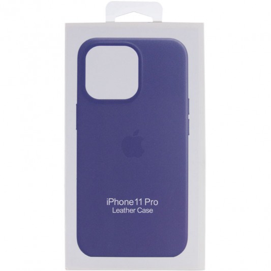 Шкіряний чохол для Apple iPhone 11 (6.1"") - Leather Case (AA Plus) Wisteria - зображення 5 