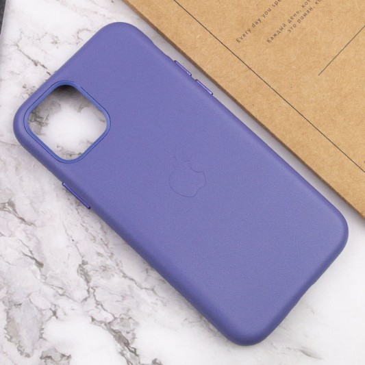 Шкіряний чохол для Apple iPhone 11 (6.1"") - Leather Case (AA Plus) Wisteria - зображення 6 