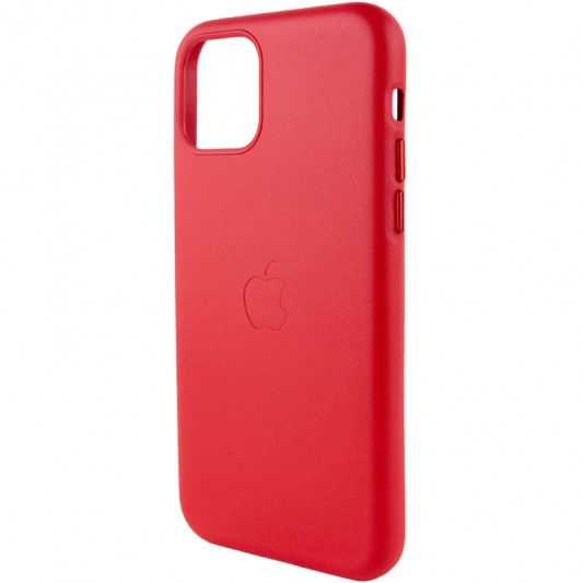 Шкіряний чохол Leather Case (AA Plus) для Apple iPhone 11 Pro Max (6.5"") Crimson - зображення 3 