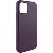Кожаный чехол Leather Case (AA Plus) для Apple iPhone 11 Pro Max (6.5"") Dark Cherry
