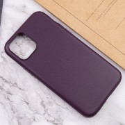 Кожаный чехол Leather Case (AA Plus) для Apple iPhone 11 Pro Max (6.5"") Dark Cherry