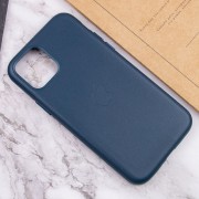 Кожаный чехол Leather Case (AA Plus) для Apple iPhone 11 Pro Max (6.5"") Indigo Blue