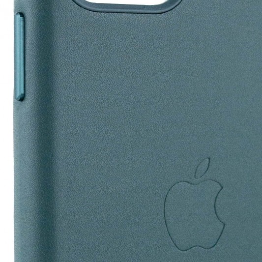 Шкіряний чохол Leather Case (AA Plus) Apple iPhone 11 Pro Max (6.5"") Pine green - зображення 1 